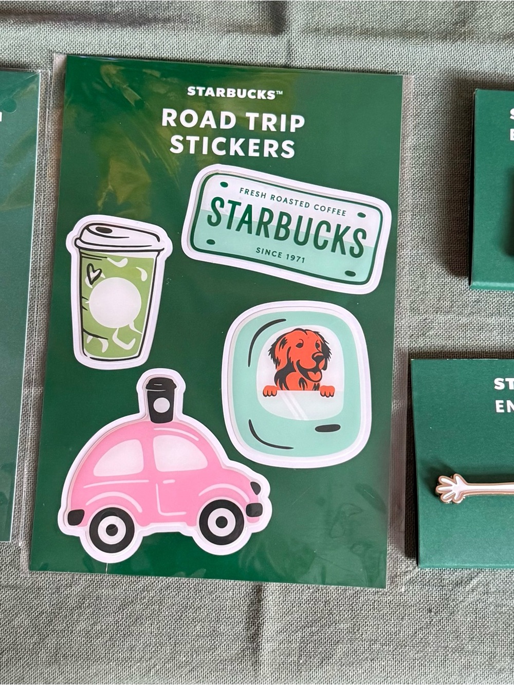 Starbucks Road Trip Bundle - Pink Motel Keychain, Stickers, & Enamel Pins